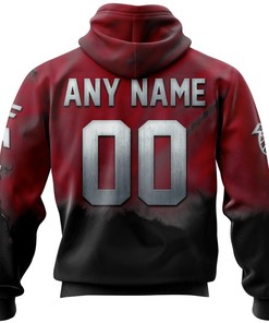 Atlanta Falcons All Over Print Skull Hoodie Name & Number Gifts For Fans