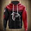 Atlanta Falcons All Over Print Skull Hoodie Pullover Zip Hoodie For Fans
