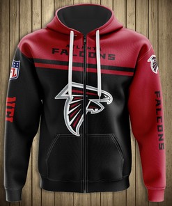 Atlanta Falcons All Over Print Skull Hoodie Pullover Zip Hoodie For Fans