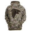 Atlanta Falcons Army Graphic All Over Print Zip Hoodie Pullover Gift For Fans