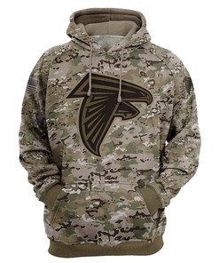 Atlanta Falcons Army Graphic All Over Print Zip Hoodie Pullover Gift For Fans