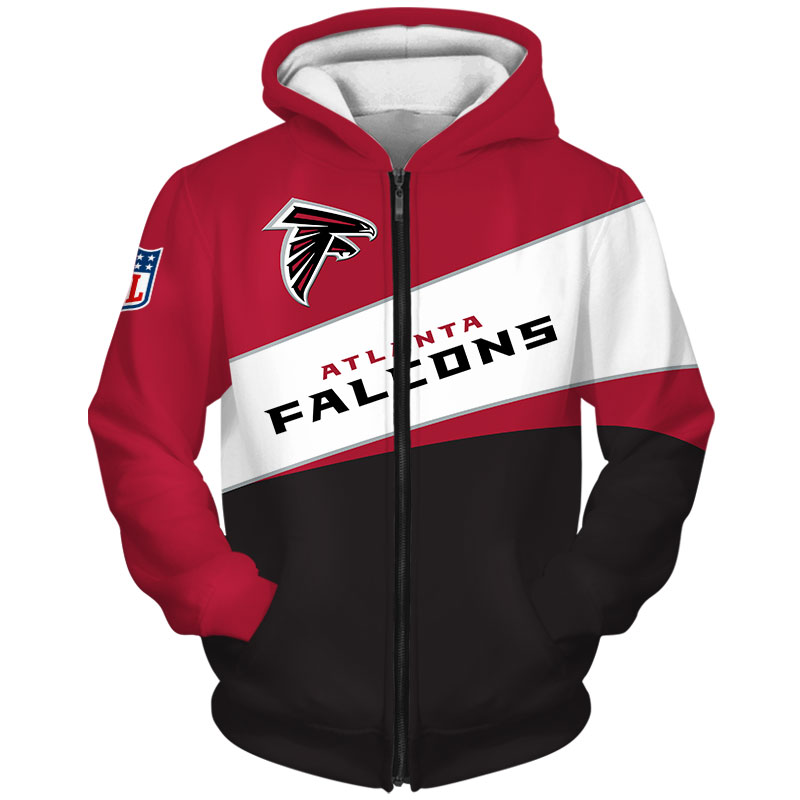 Atlanta Falcons Cool 3D Zip Up Hoodie - Show Your Team Spirit