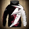 Atlanta Falcons Hoodie With Thunder Graphic 3D All Over Print Design For Fans