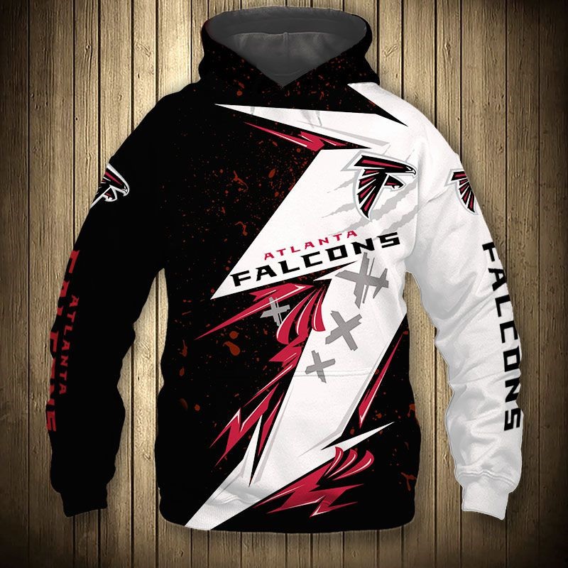 Atlanta Falcons Hoodie With Thunder Graphic 3D All Over Print Design For Fans