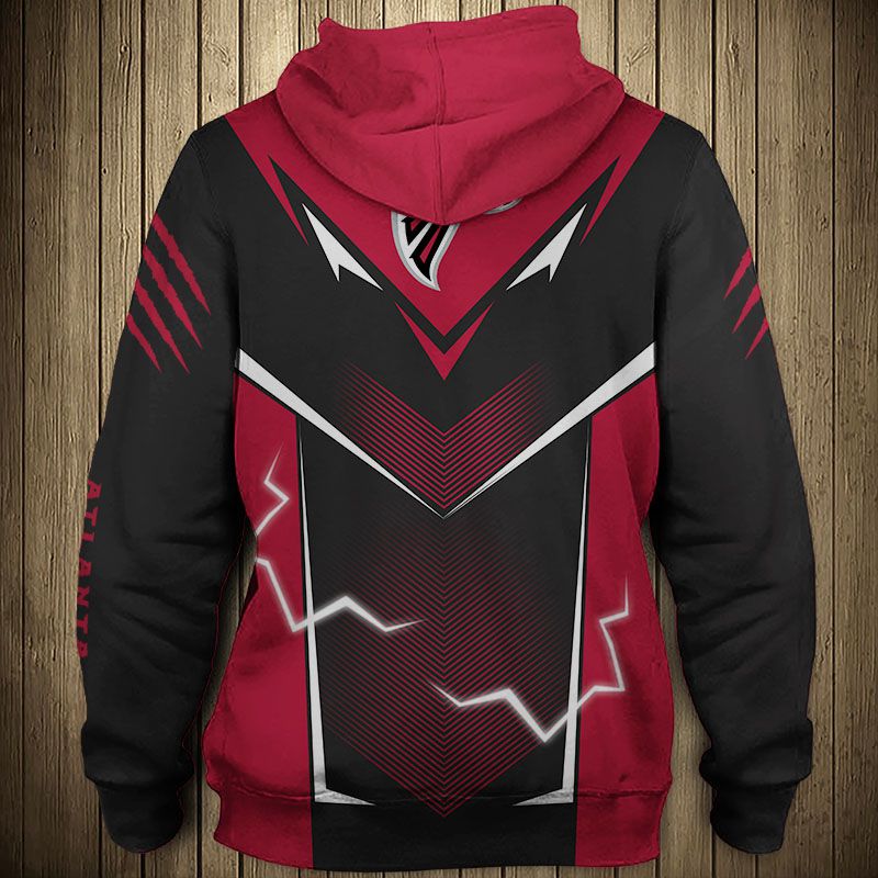 Atlanta Falcons Lightning Graphic All Over Print Hoodie Gifts For Fans