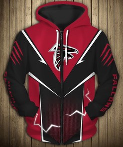 Atlanta Falcons Lightning Graphic All Over Print Hoodie Gifts For Fans