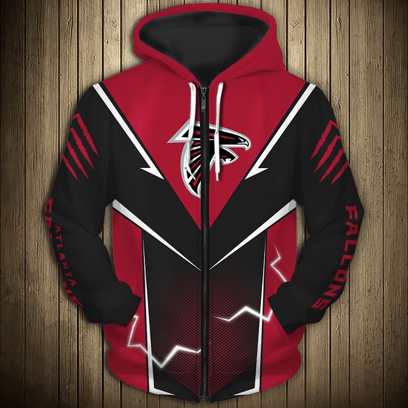 Atlanta Falcons Lightning Graphic All Over Print Hoodie Gifts For Fans