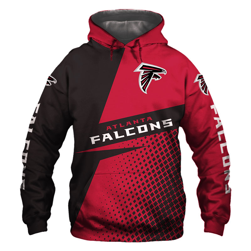 Atlanta Falcons Long Sleeve All Over Print Zip Hoodie For Fan