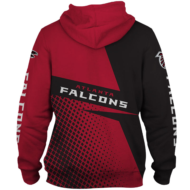 Atlanta Falcons Long Sleeve All Over Print Zip Hoodie For Fan