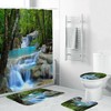 Attractive 3D Waterfall Shower Curtain For Home Bathroom Decor