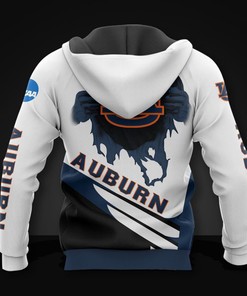 Auburn Tigers All Over Print Zip Hoodie Long Sleeve Gift For Fan