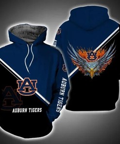 Auburn Tigers Fire Eagle All Over Print 3D Hoodie - Great Ncaa Gift