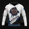 Auburn Tigers Long Sleeve 3D Zip Up Hoodie - Perfect Gift For Fans