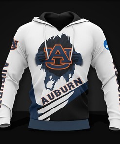 Auburn Tigers Long Sleeve 3D Zip Up Hoodie - Perfect Gift For Fans