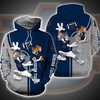 Auburn Tigers Tom And Jerry All Over Print 3D Hoodie - Cool Apparel For Fans