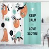 Australian Sloth Tribe Print Animal Shower Curtain For Vintage Bathroom