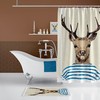 Authentic Deer Shower Curtain with Digital Print and Mould Resistant Fabric