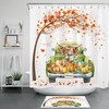 Autumn Farmhouse Shower Curtain - Truck Pumpkins Bathroom Accessory