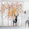 Autumn Orange Leaves Wildlife Shower Curtain - Serene Bathroom Decor