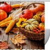 Autumn Pumpkin Fall Leaves Shower Curtains Colorful Design