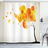 Autumn Sun And Trees Print Shower Curtain For Rustic Bathroom Decor