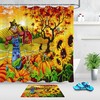 Autumn Sunflower Pumpkins Shower Curtain - Rustic Farmhouse Decor