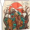 Autumn Sunset Printed Waterproof Halloween Shower Curtain for Bathroom