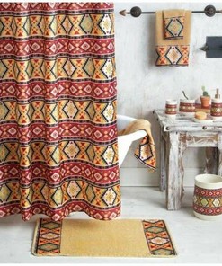 Aztec Country Western Rustic Ranch Shower Curtain by Popular Bath, Bathroom Decor with Quotes