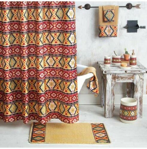 Aztec Country Western Rustic Ranch Shower Curtain by Popular Bath, Bathroom Decor with Quotes