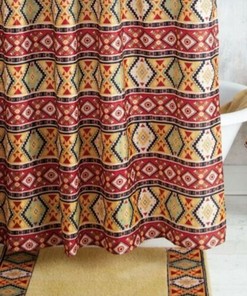 Aztec Country Western Rustic Ranch Shower Curtain by Popular Bath, Bathroom Decor with Quotes