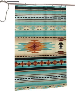 Aztec Navajo Print Shower Curtain - Southwestern Bathroom Decor