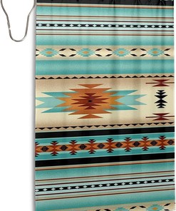 Aztec Navajo Print Shower Curtain - Southwestern Bathroom Decor