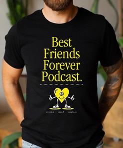 BFFs Heart Podcast Graphic Tee - Ideal Gift for Best Friends Forever