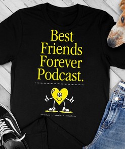 BFFs Heart Podcast Graphic Tee - Ideal Gift for Best Friends Forever