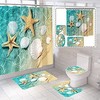 BOISTAR Luxury Full Size Shower Curtain Set with U Shape Mats