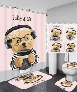Baby Bear Teddy Bear Shower Curtain