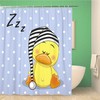 Baby Bedtime Fun Pink Hat Sleeping Duck In Cap Shower Curtain