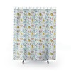 Baby Blue Dinosaur Shower Curtain