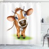 Baby Cow With Blue Eyes Shower Curtain