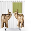 Baby Elephant Statue Painting Shower Curtain