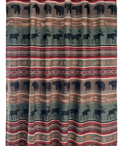 Backwoods Wildlife Shower Curtain - A Rustic Touch For Cabin Bathrooms