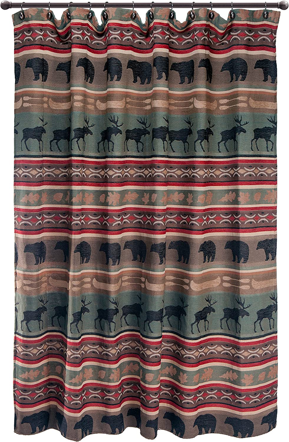 Backwoods Wildlife Shower Curtain - A Rustic Touch For Cabin Bathrooms