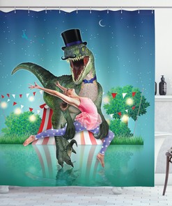 Ballerina Stars and Moon Shower Curtain for Modern Bathrooms