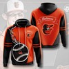 Baltimore Orioles All Over Print Zip Hoodie Flame Balls Graphic Gifts For Fans
