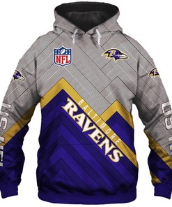 Baltimore Ravens 3D Pullover - All Over Print Hoodie For Nfl Fans