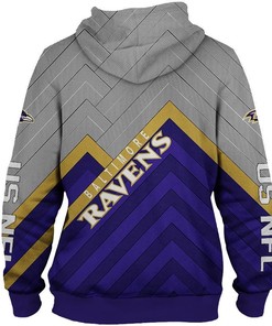 Baltimore Ravens 3D Pullover - All Over Print Hoodie For Nfl Fans