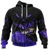 Baltimore Ravens All Over Print Hoodie Devil Eyes Gift For Fans