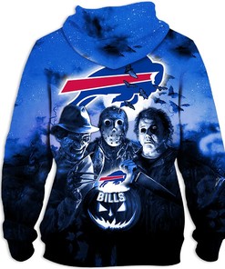 Baltimore Ravens Hoodie 3D Halloween Horror Night Graphic Gifts For Fans