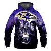 Baltimore Ravens Hoodie 3D Horror Night Halloween Gift For Fans