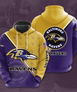 Baltimore Ravens Hoodie 3D Seal Motifs Gifts For Fans